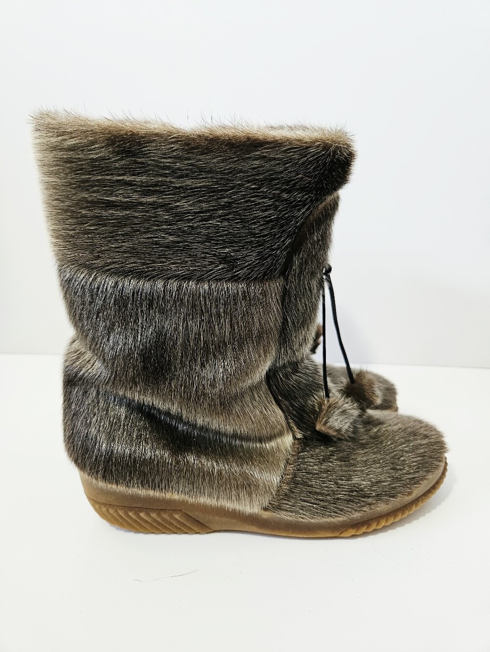 Pajar Genuine Seal Fur Boots Womens Size 8 Shearling Lined Winter